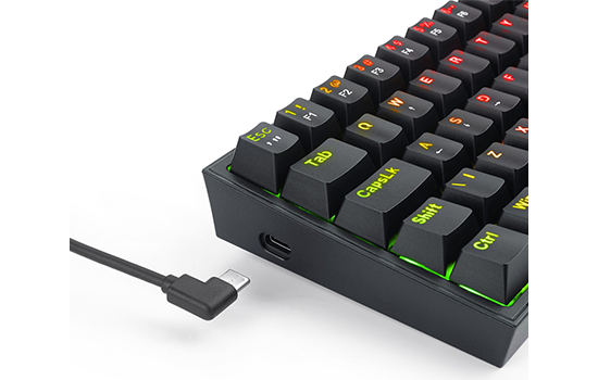 Teclado Mecânico Gamer Redragon Fizz, RGB, Switch Blue